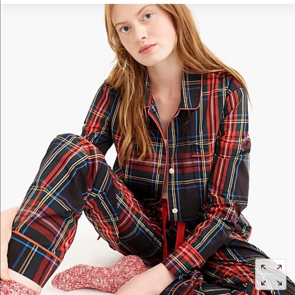 J. Crew plaid pajama set Stewart Tartan